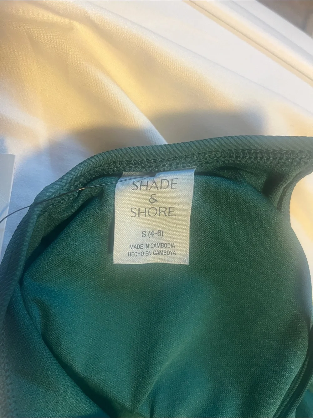 Shade & Shore Girls' Forest Green One-Piece Swimsuit
